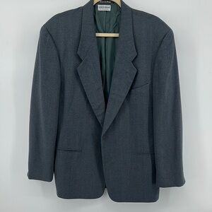 Giorgio Armani Gray Sport Coat with Notched Lapels Size 52R